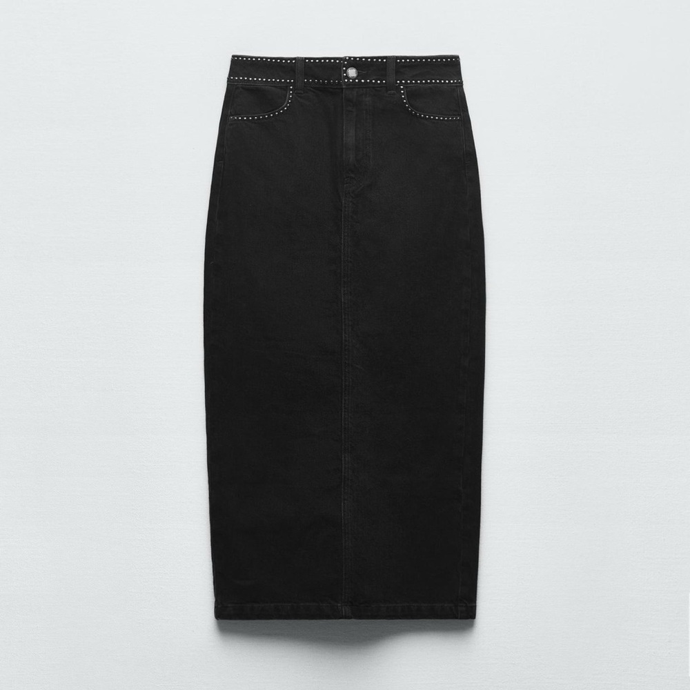 Zara Studded Denim Skirt 6164/028